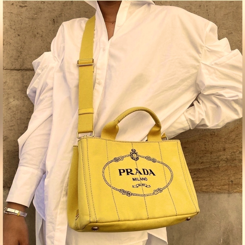 Prada Canapa Girasole 🌻 Small 2 way bag - Picture 4 of 17